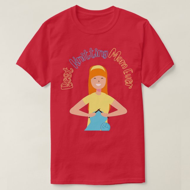 Bästa Knitting Mamma någonsin9 T Shirt (Design framsida)