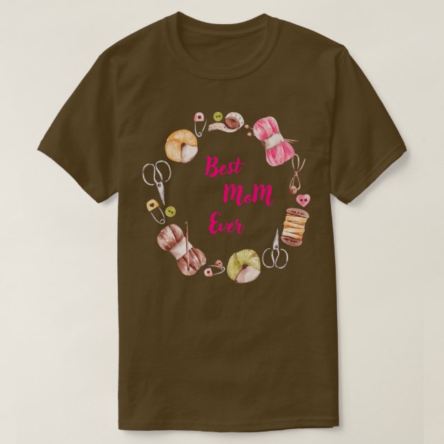 Bästa Knitting Mamma någonsin 137 T Shirt (Design framsida)