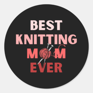 Bästa Knitting Mamma någonsin 31 Runt Klistermärke