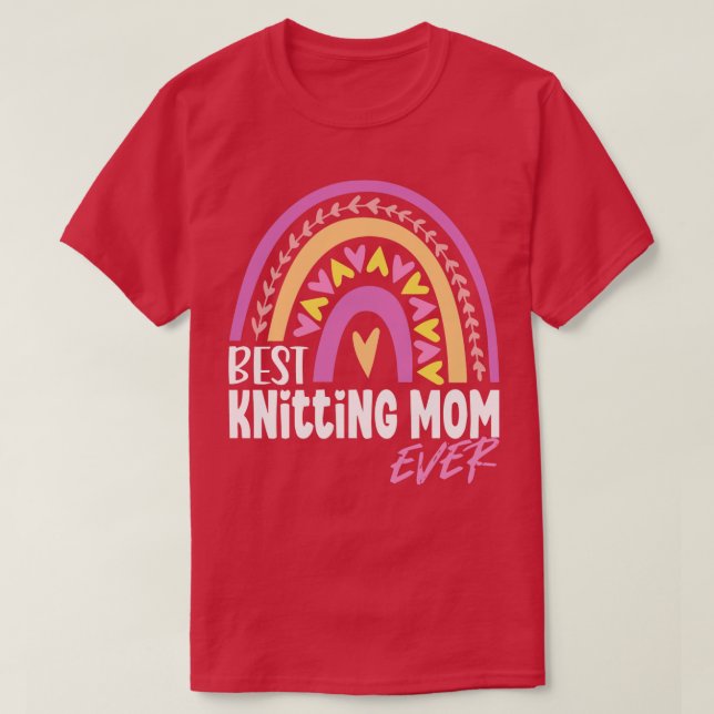 Bästa Knitting Mamma någonsin 341 T Shirt (Design framsida)