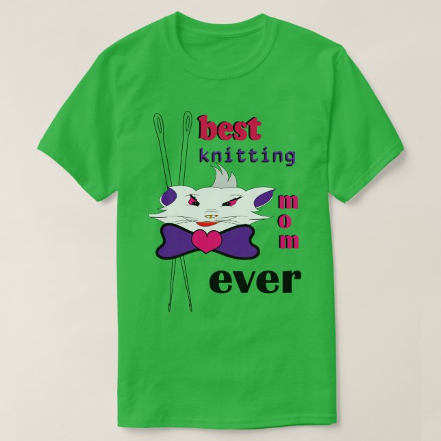 Bästa Knitting Mamma någonsin 454 T Shirt (Design framsida)