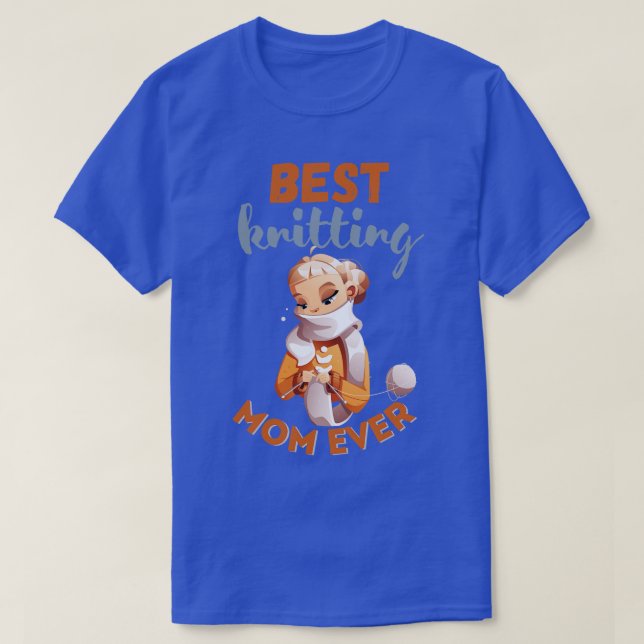 Bästa Knitting Mamma någonsin 505 T Shirt (Design framsida)