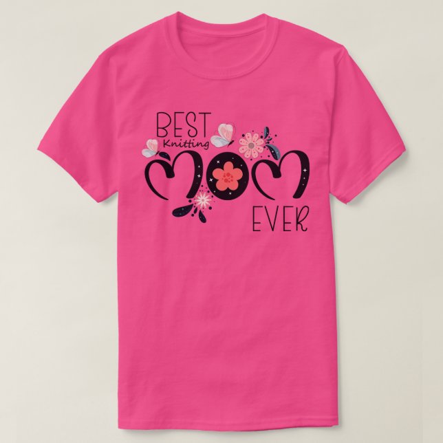 Bästa Knitting Mamma någonsin 54 T Shirt (Design framsida)
