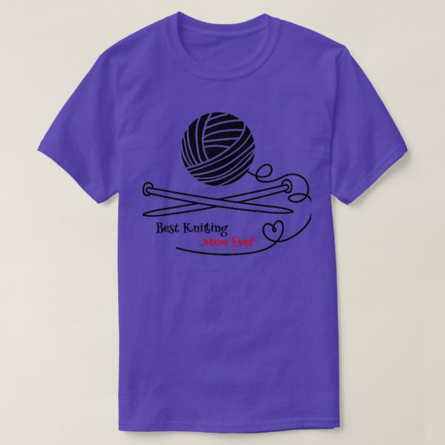 Bästa Knitting Mamma någonsin Lustigt Knitting T Shirt (Design framsida)