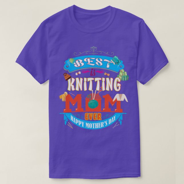 Bästa Knitting Mamma någonsin Mamma T Shirt (Design framsida)