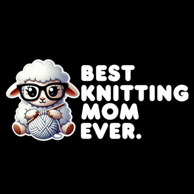 Bästa Knitting Mamma någonsin roligt att säga Tygkasse (Skapare uppladdad)