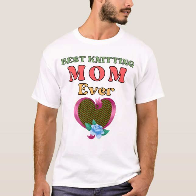 Bästa Knitting Mamma någonsin T Shirt (Framsida)