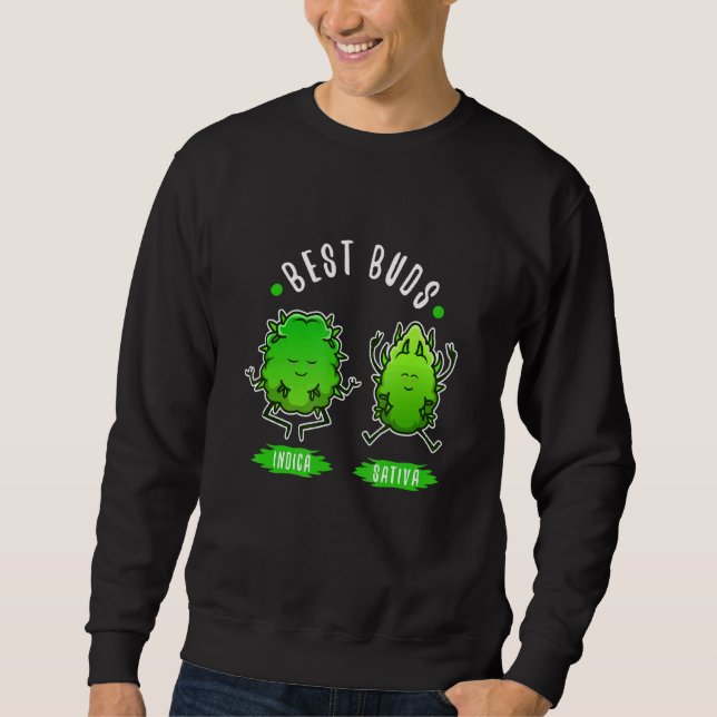 Bästa knop ogräs lång ärmad tröja (Framsida)