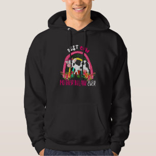 Bästa ko svärmor någonsin Söt ko fluga Mor Hoodie