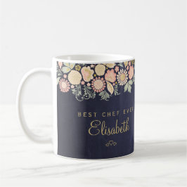 Bästa kock någonsin personligt namn elegant rustik kaffemugg