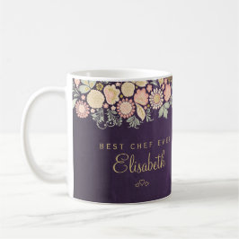 Bästa kock någonsin personligt namn elegant rustik kaffemugg
