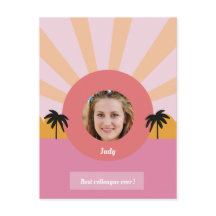 Bästa kollegan vän någonsin färgglatt modern palm 