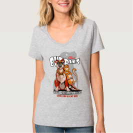 Bästa kompis (Ljust läge) | Kvinnor V-ringad T Shirt