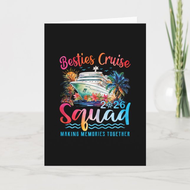 Bästa kompisar Cruise Squad 2026 Matchande Sommarl Kort (Framsida)