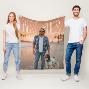 Bästa kompisar husdjur PhotoPop Fleecefilt