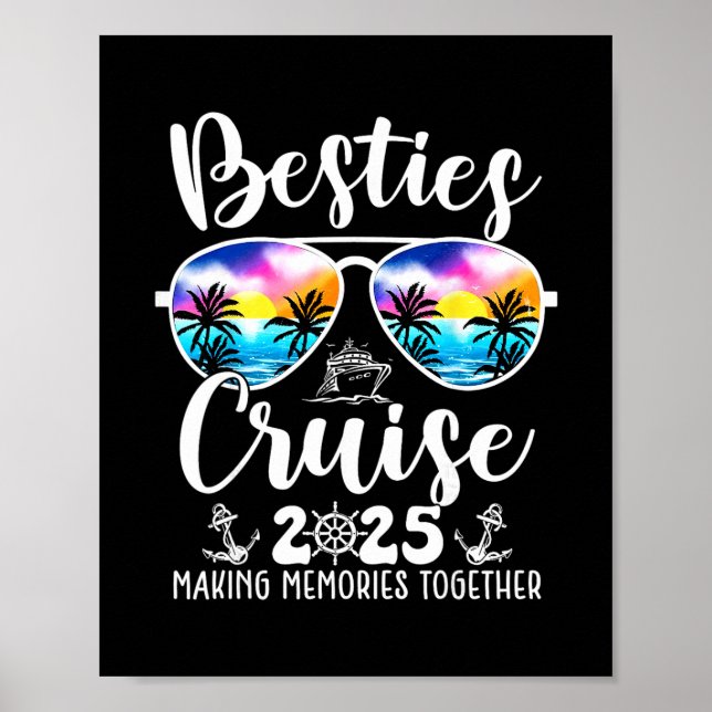 Bästa kompisarnas kryssning 2025 Matchande vänners Poster (Framsidan)