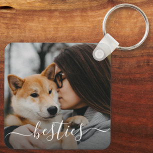 Bästa kompisars mamma och hund foto nyckelring