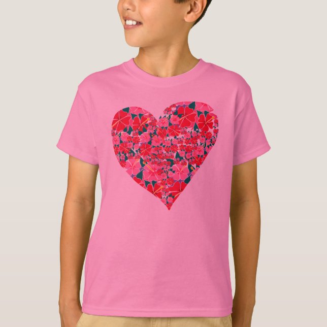 Bästa konst: Gullig hibiskusHeart. T Shirt (Framsida)