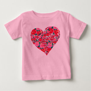 Bästa konst: Hibiskushjärta. Baby Tee Shirt
