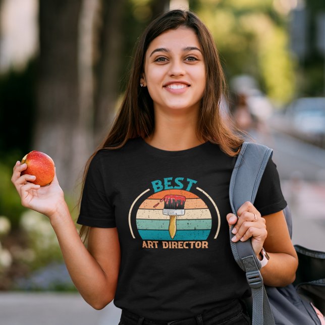 Bästa konstdirektör - Retro Art Director T Shirt (Skapare uppladdad)