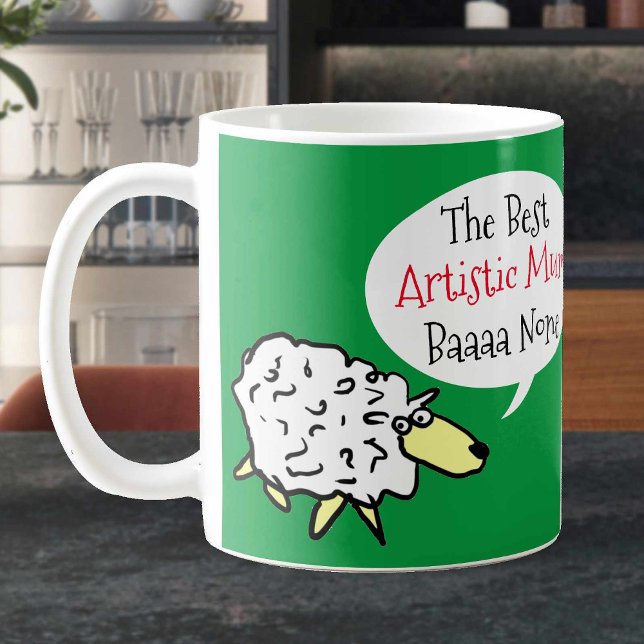 Bästa konstnärliga Morsa. Roligt Kaffemugg (Skapare uppladdad)