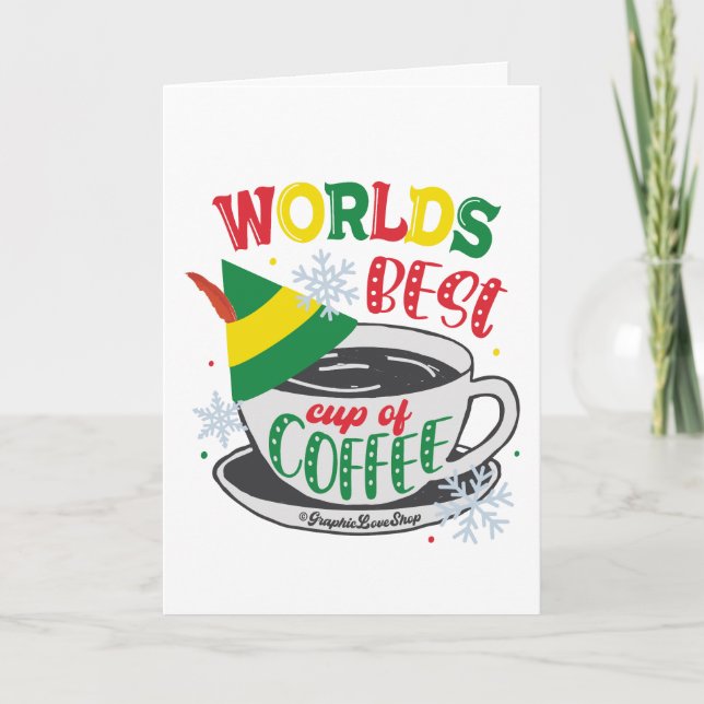 Bästa kopp kaffe jul © GraphicLoveShop Kort (Framsida)