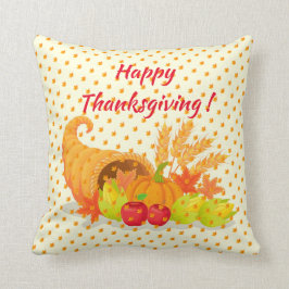 Bästa korttid för Thanksgiving i guld Kudde