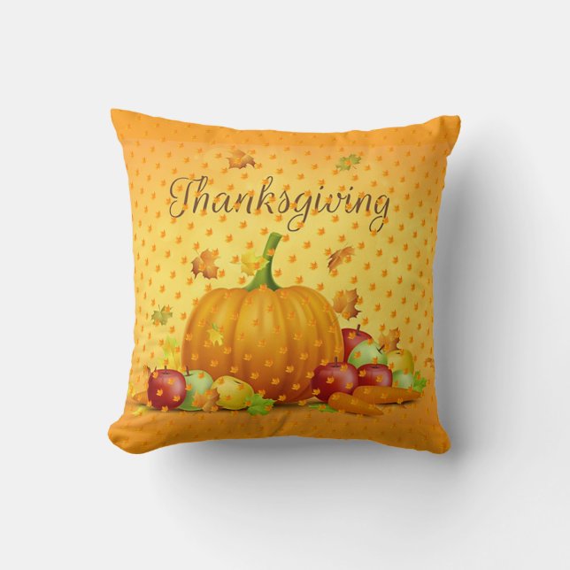 Bästa korttid för Thanksgiving i guld Kudde (Framsida)