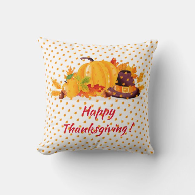 Bästa korttid för Thanksgiving i guld Kudde (Framsida)