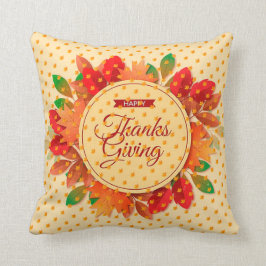 Bästa korttid för Thanksgiving i guld Kudde