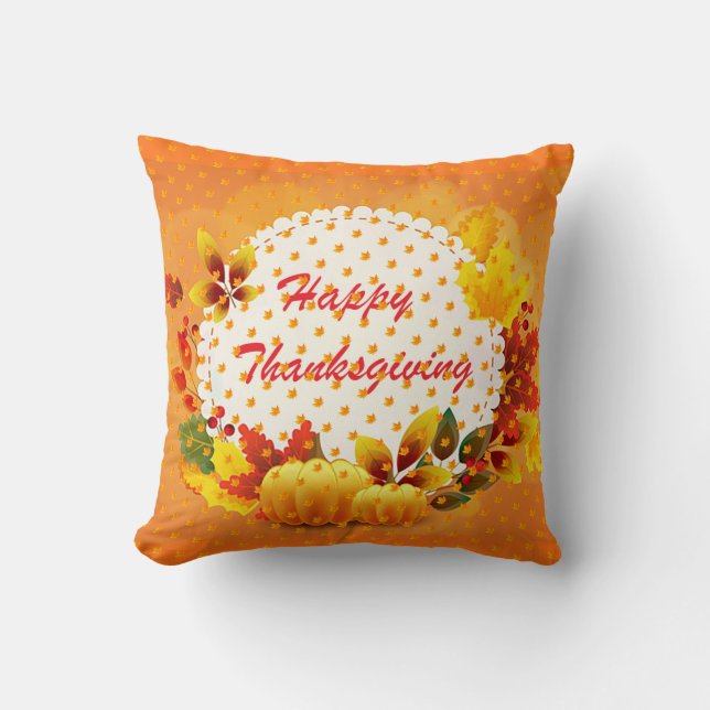Bästa korttid för Thanksgiving i guld Kudde (Framsida)