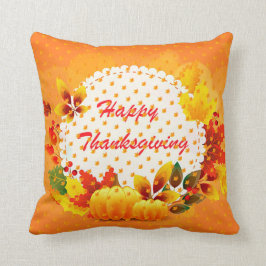 Bästa korttid för Thanksgiving i guld Kudde