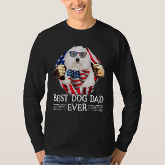 Bästa Koton de Tulear Pappa American Flagga 4 juli T Shirt
