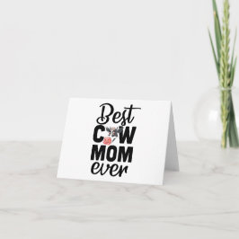 Bästa Kow Mamma (Mamma) NÅGON tom Hälsning Kort