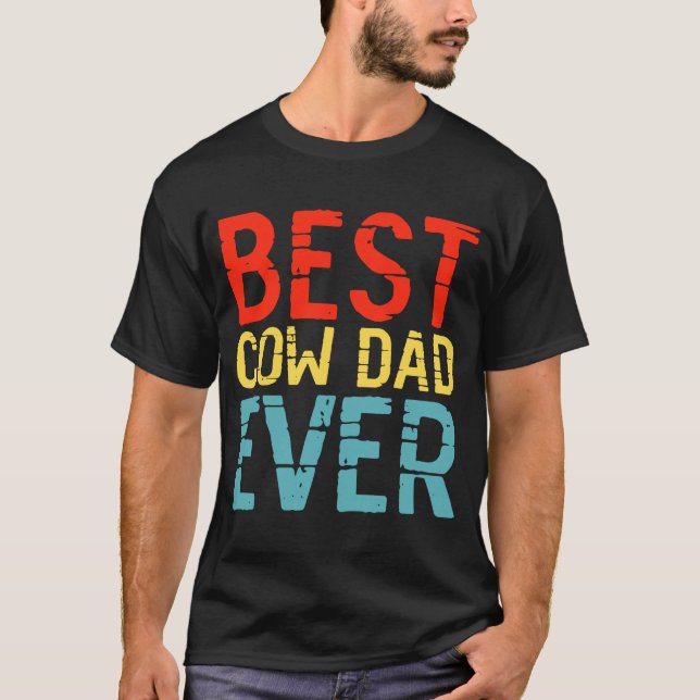 Bästa Kow Pappa någonsin 3 T Shirt (Framsida)