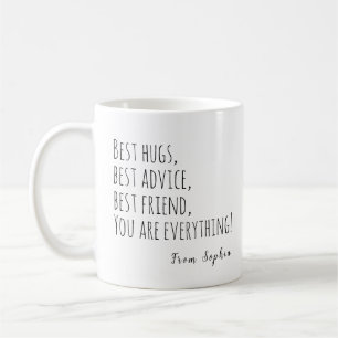 Bästa kramar, bästa rådet, bästa vännen, mors dag kaffemugg
