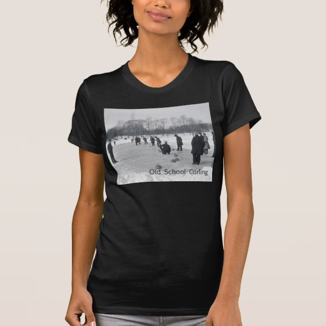 BÄSTA krullande old school T-shirt (Framsida)