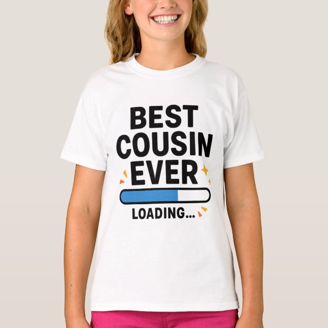 Bästa kusin som någonsin laddas t shirt (Framsida)