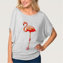 Bästa kvinna Flowy: Rosa Flamingovattenfärg
