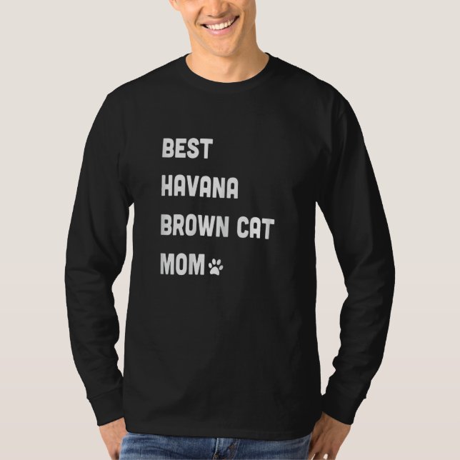 Bästa kvinnors Havanabrun kattmamma T Shirt (Framsida)