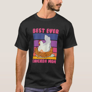 Bästa kycklingmamma dam mor bonde kvinna egen t shirt