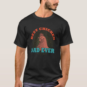 Bästa kycklingpappa någonsin Retro stil för kyckli T Shirt