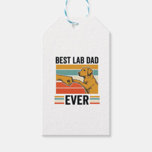 Bästa Labb Pappa Någonsin Labrador Vintage T-Shirt Presentetikett