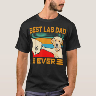 Bästa Labb-Pappa Någonsin Retro T Shirt