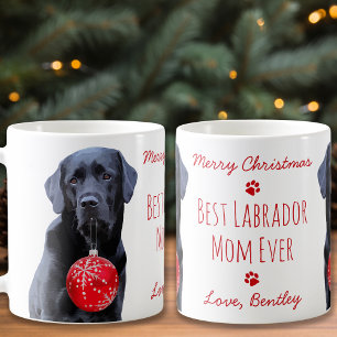 Bästa Labrador Mamma Alltid Svart lab julklapp Kaffemugg