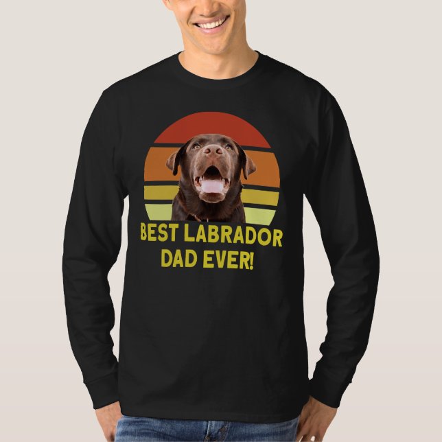 Bästa Labrador Pappa någonsin T Shirt (Framsida)