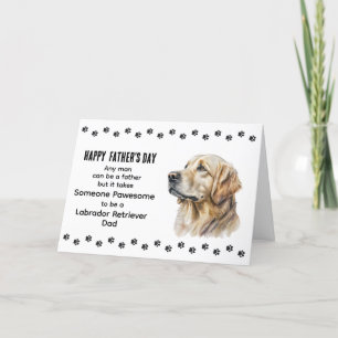 Bästa Labrador Retriever Hundpappa Fars dag Helgkort
