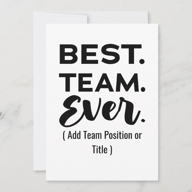 Bästa lag någonsin, anpassat namn eller jobb (Framsida)