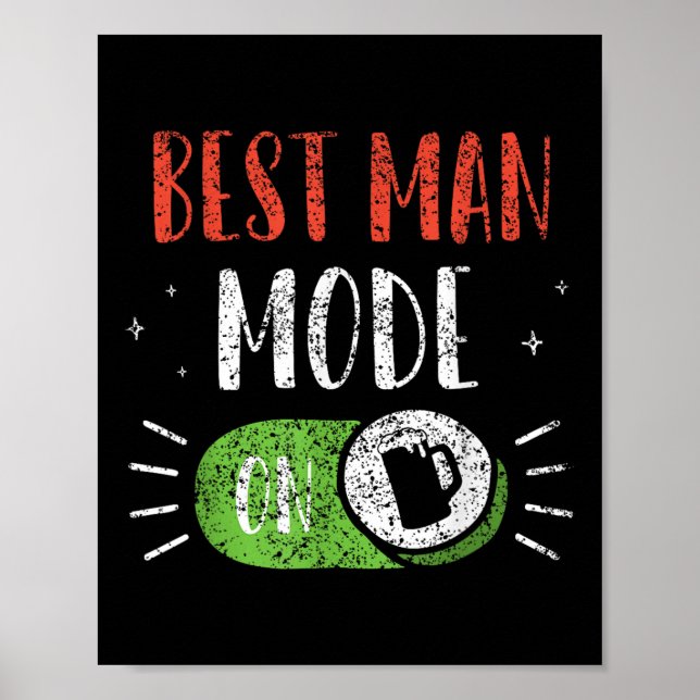 Bästa läge på Groom Team Party Bachelor Bride Poster (Framsidan)