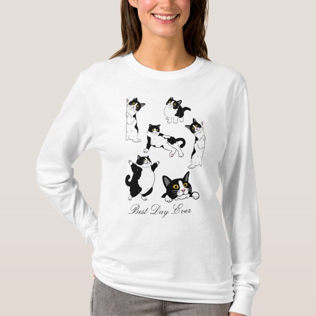 Bästa långärmaden någonsin - kattskjorta t shirt (Framsida)